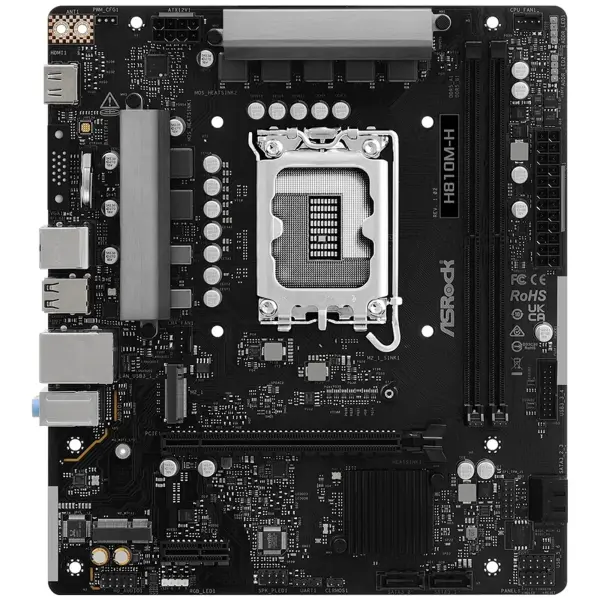 Купити Материнська плата ASRock H810M-H (s1851, Intel H810, DDR5, mATX) - фото 2