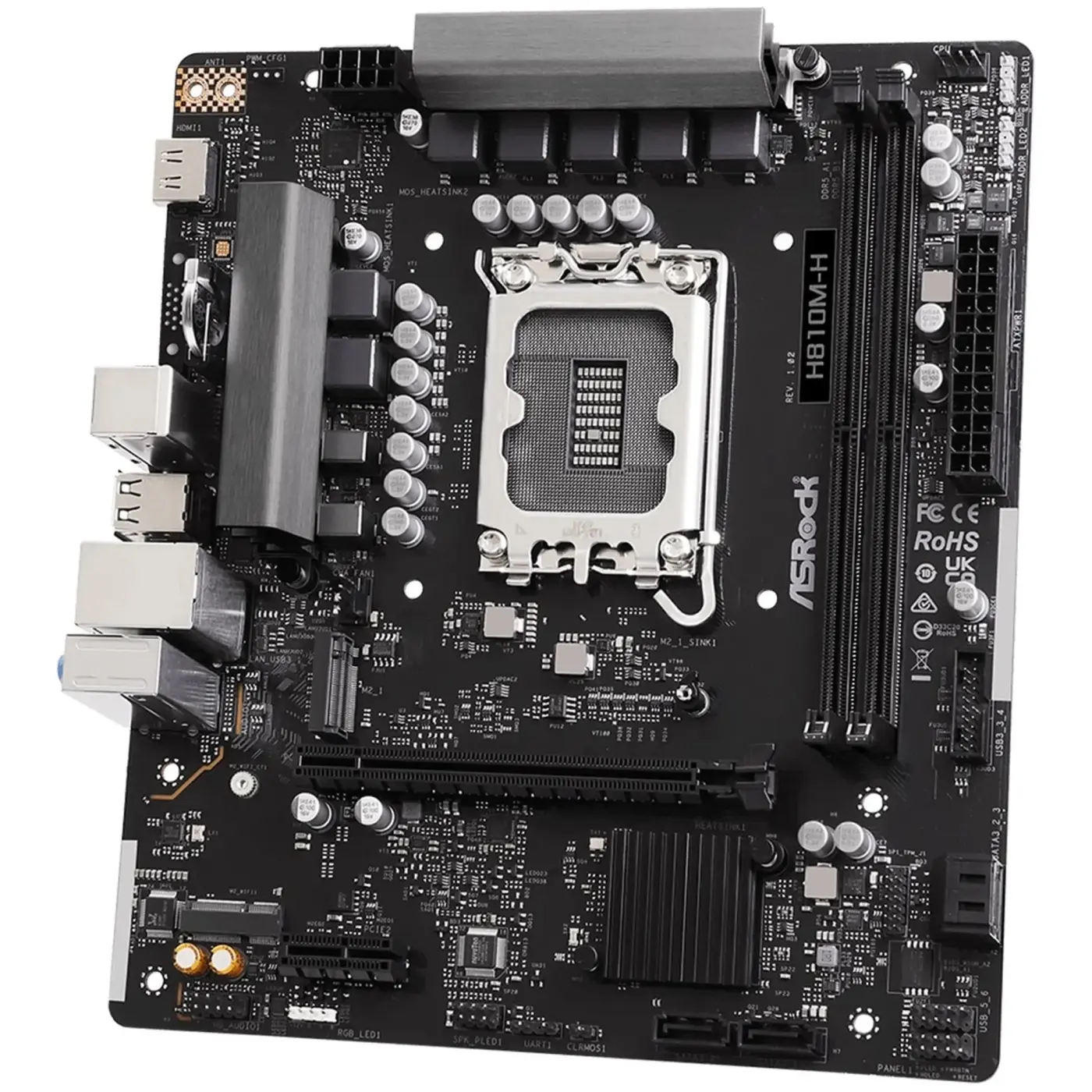 Купити Материнська плата ASRock H810M-H (s1851, Intel H810, DDR5, mATX) - фото 4