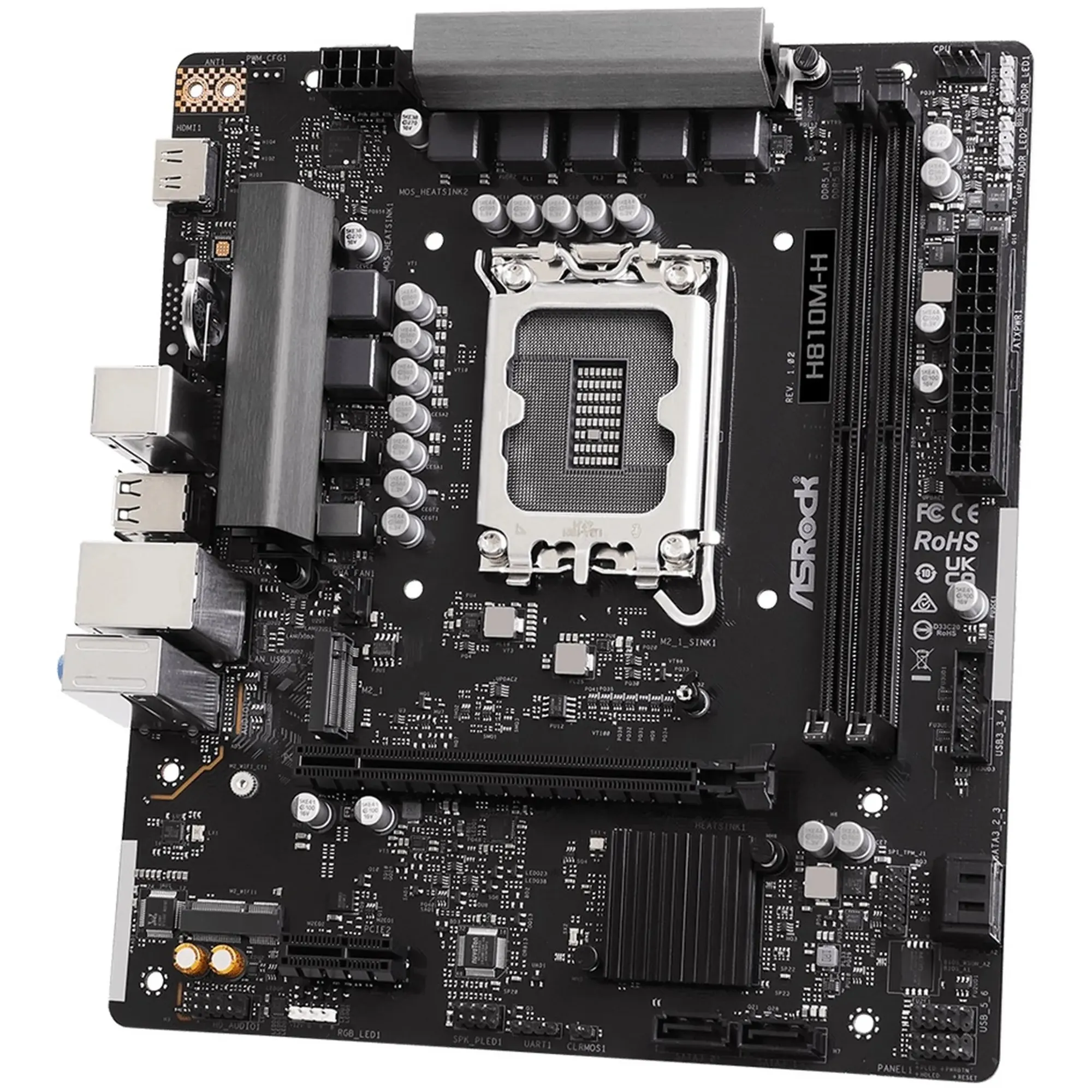 Купити Материнська плата ASRock H810M-H (s1851, Intel H810, DDR5, mATX) - фото 4
