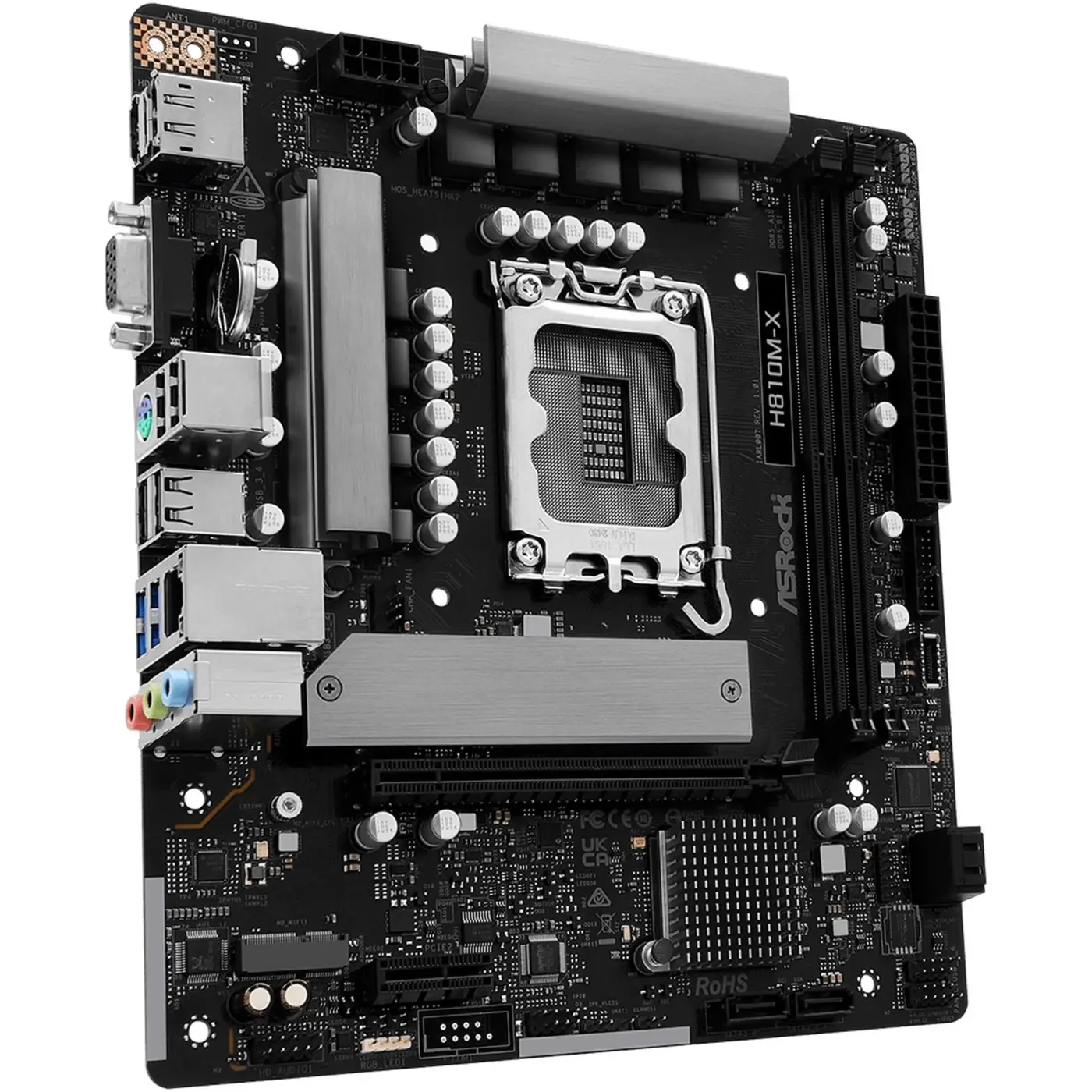 Купити Материнська плата ASRock H810M-X (s1851, Intel H810, DDR5, mATX) - фото 3