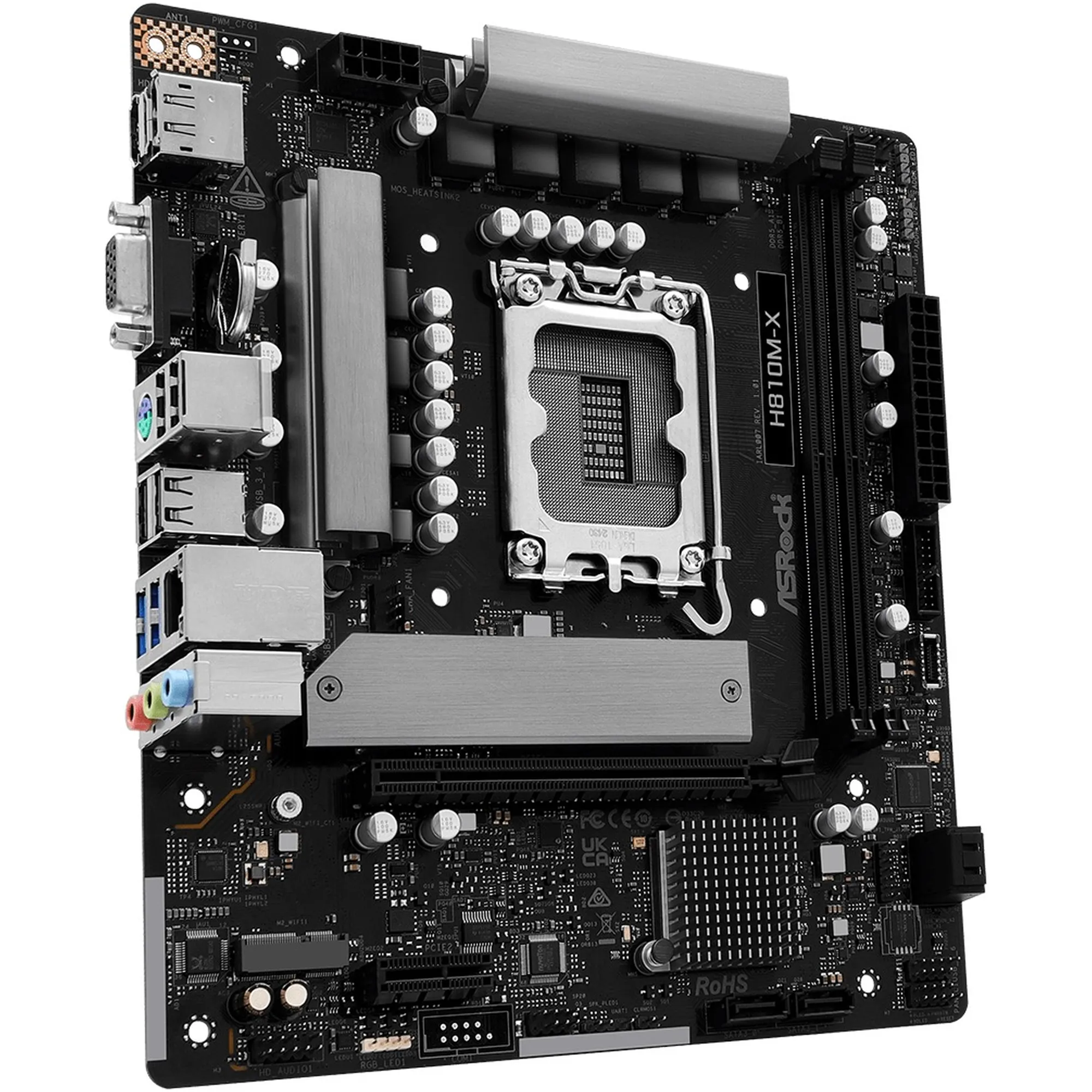 Купити Материнська плата ASRock H810M-X (s1851, Intel H810, DDR5, mATX) - фото 3