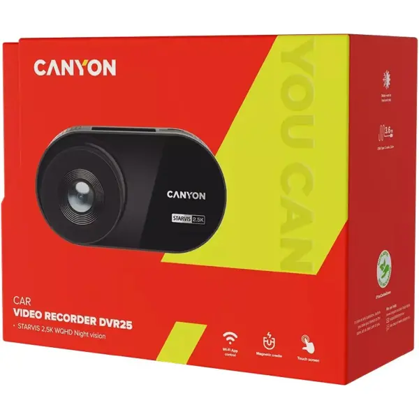 Купити Відеореєстратор Canyon DVR25 WQHD 2.5K 1440p Wi-Fi Black (CND-DVR25) - фото 10