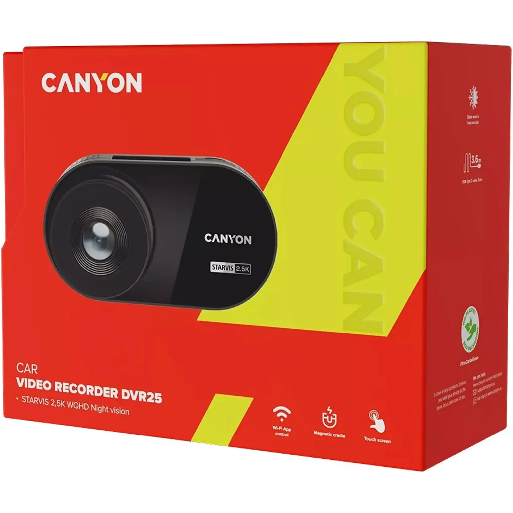 Купити Відеореєстратор Canyon DVR25 WQHD 2.5K 1440p Wi-Fi Black (CND-DVR25) - фото 10