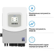 Купити Гібридний інвертор DEYE SUN-4K-SG06LP1-EU-BM2 4kW 48V 2 MPPT 220V Однофазний (SUN-4K-SG06LP1-EU-BM2) - фото 3