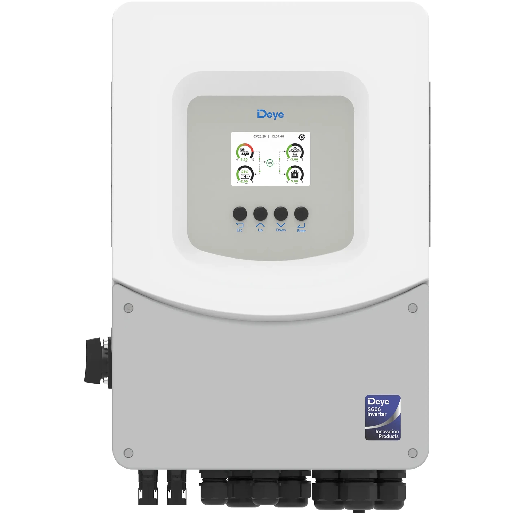 Купити Гібридний інвертор DEYE SUN-4.6K-SG06LP1-EU-BM2 4.6kW 48V 2 MPPT 220V Однофазний (SUN-4.6K-SG06LP1-EU-BM2) - фото 1