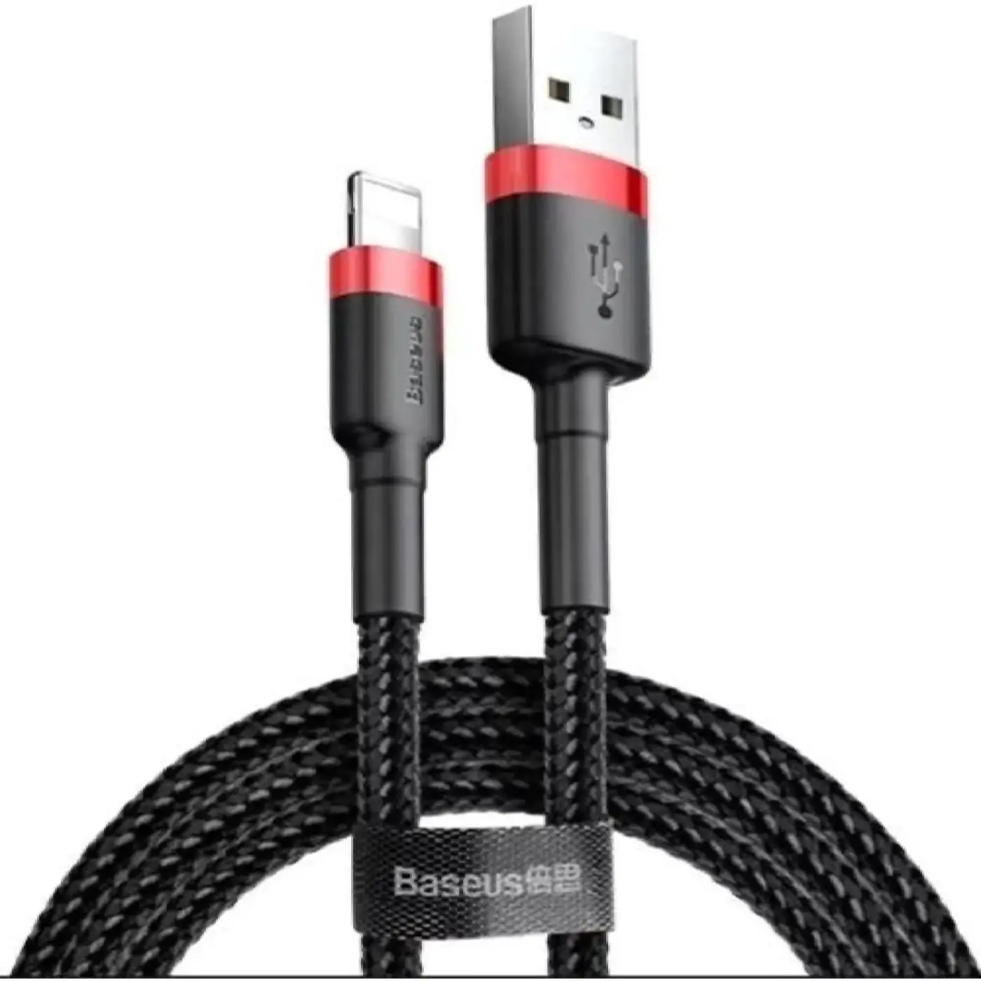 Купить Кабель Baseus Cafule Lightning 2.4A 1m Red/Black (CALKLF-B19) - фото 1