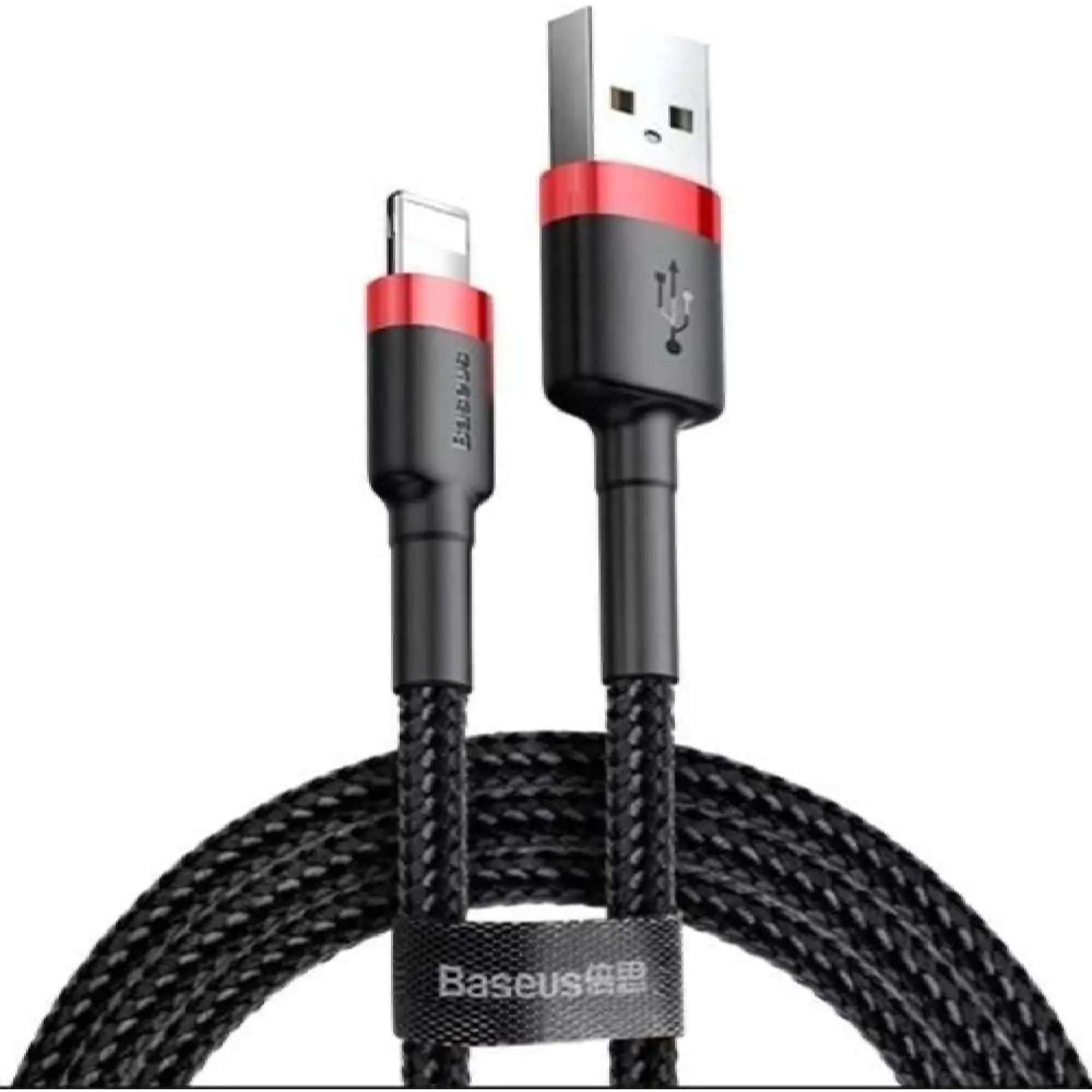 Купить Кабель Baseus Cafule Lightning 2.4A 1m Red/Black (CALKLF-B19) - фото 1