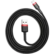 Купить Кабель Baseus Cafule Lightning 2.4A 1m Red/Black (CALKLF-B19) - фото 3