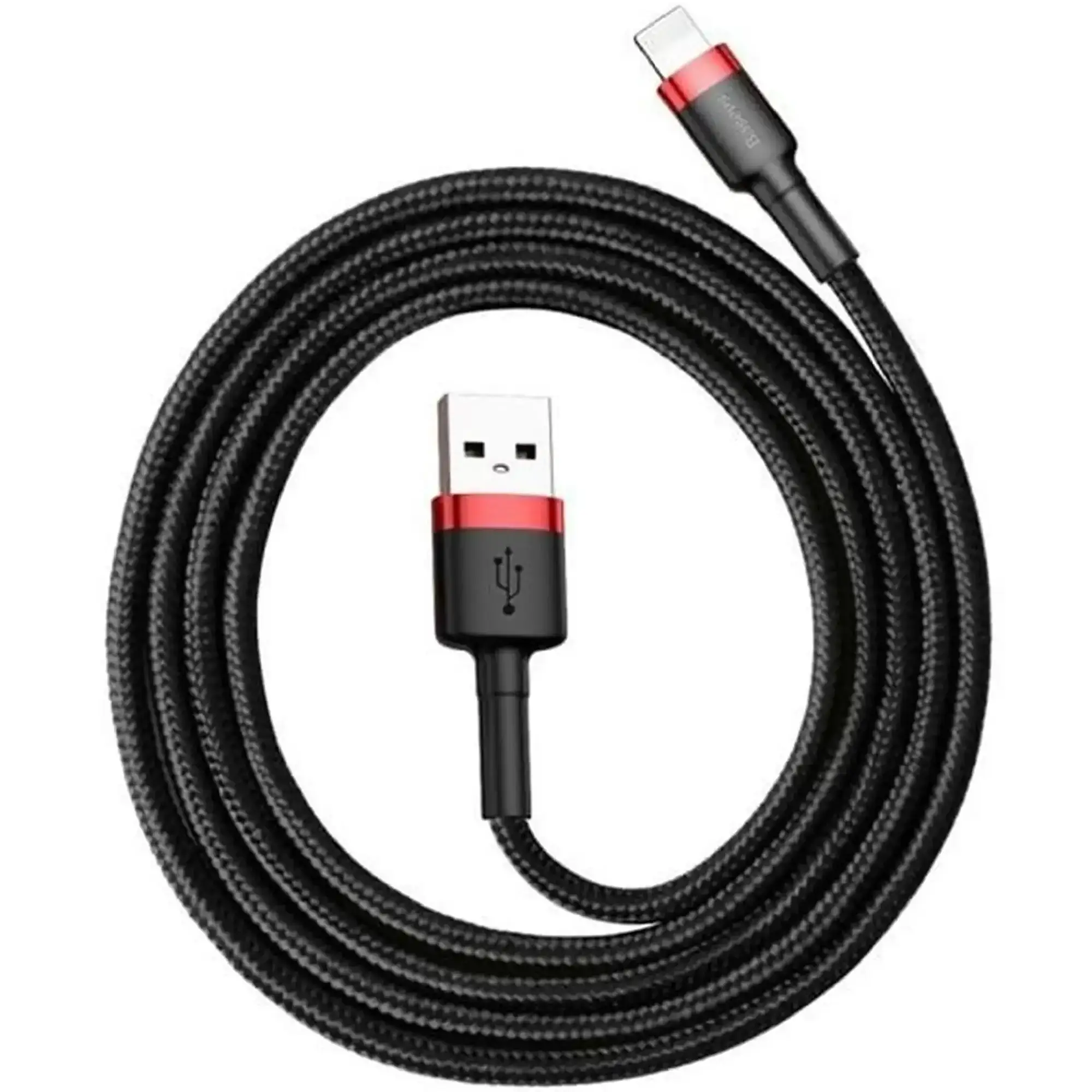 Купить Кабель Baseus Cafule Lightning 2.4A 1m Red/Black (CALKLF-B19) - фото 3