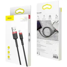 Купить Кабель Baseus Cafule Lightning 2.4A 1m Red/Black (CALKLF-B19) - фото 5