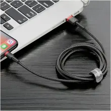 Купить Кабель Baseus Cafule Lightning 2.4A 1m Red/Black (CALKLF-B19) - фото 6