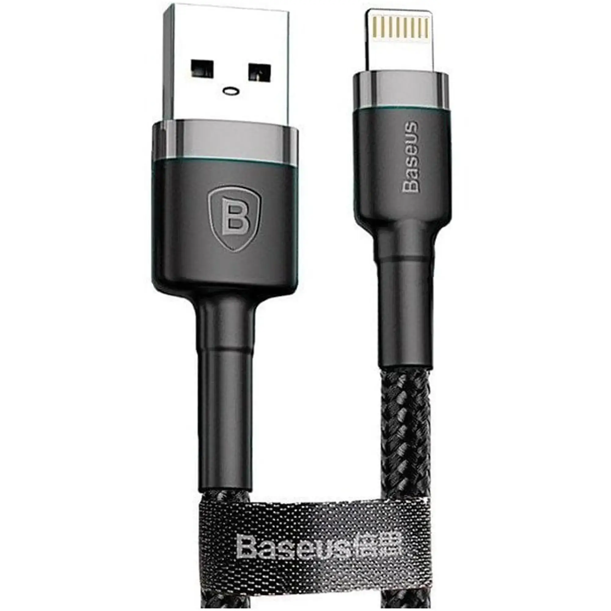 Купить Кабель Baseus Cafule USB - Lightning 2.4A 1m Gray/Black (CALKLF-BG1) - фото 1