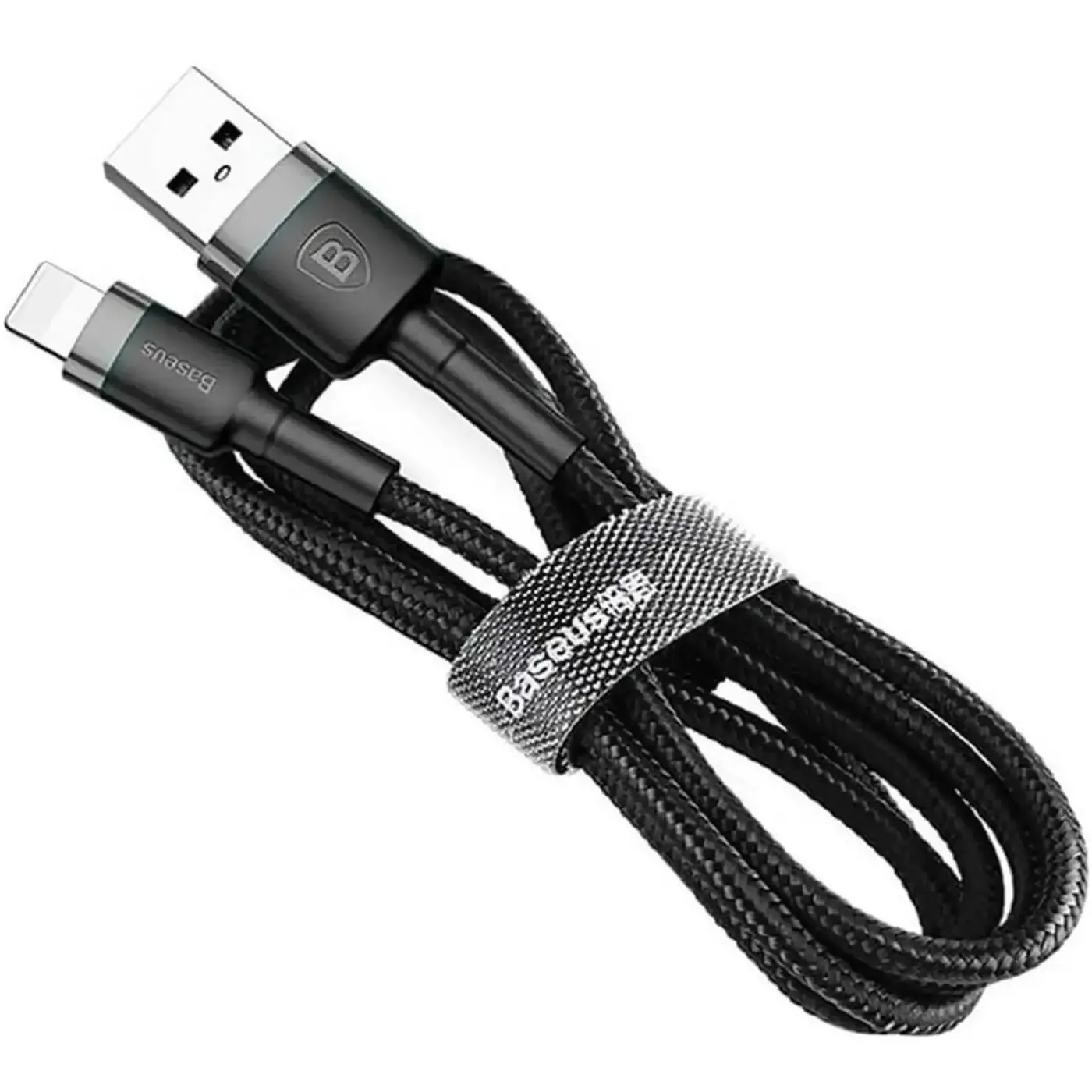 Купить Кабель Baseus Cafule USB - Lightning 2.4A 1m Gray/Black (CALKLF-BG1) - фото 2