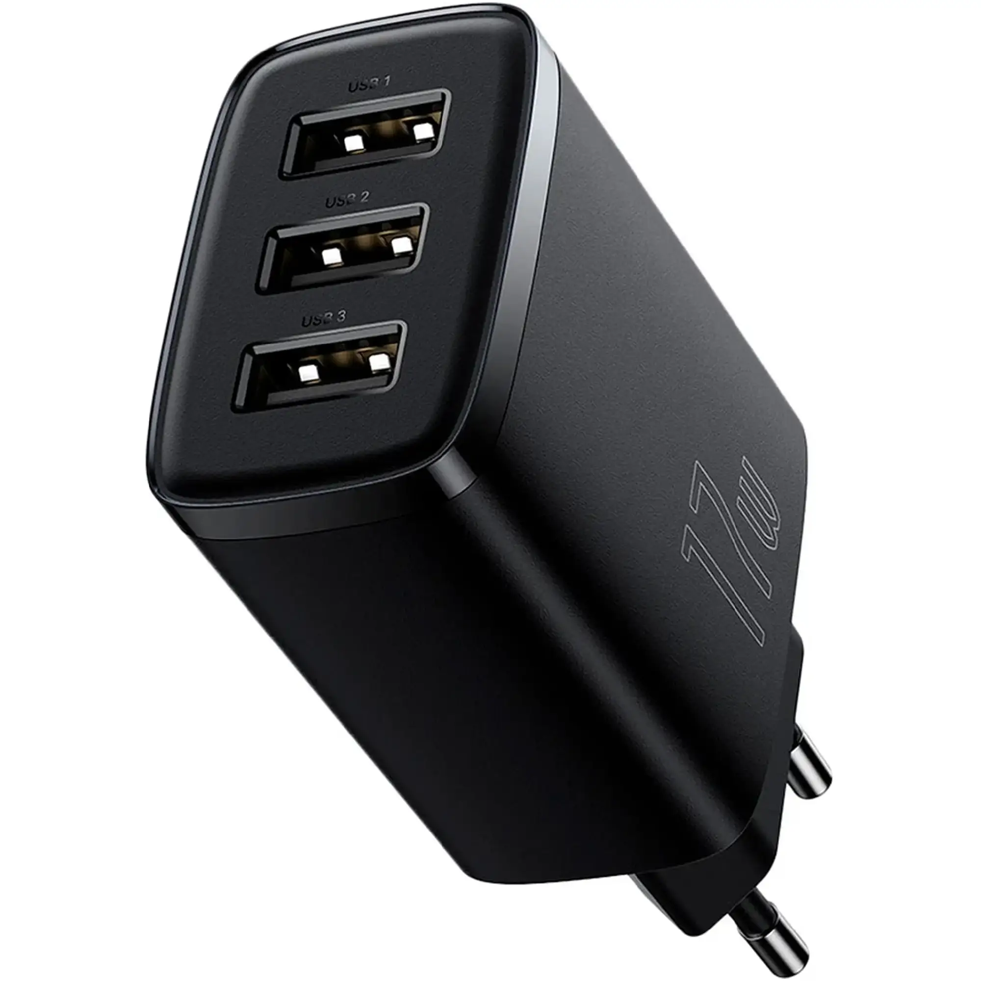 Купити Зарядний пристрій Baseus Compact Charger 3U 17W EU Black (CCXJ020101) - фото 5