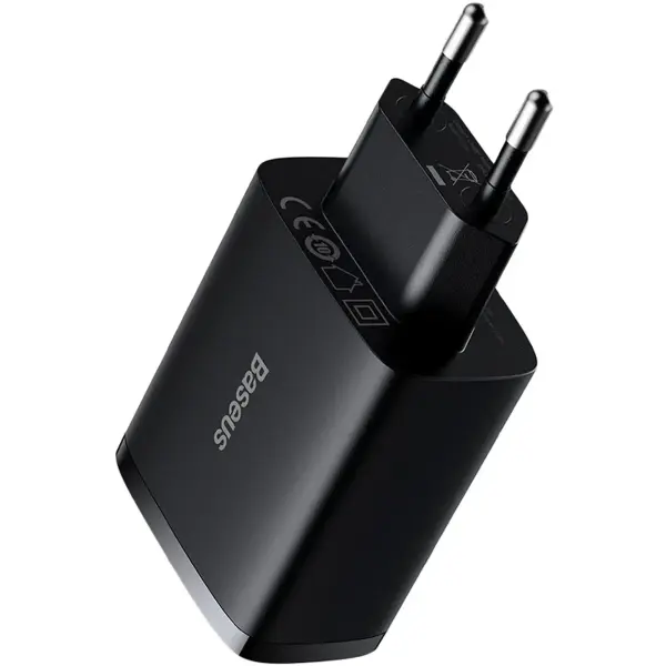 Купити Зарядний пристрій Baseus Compact Charger 3U 17W EU Black (CCXJ020101) - фото 6