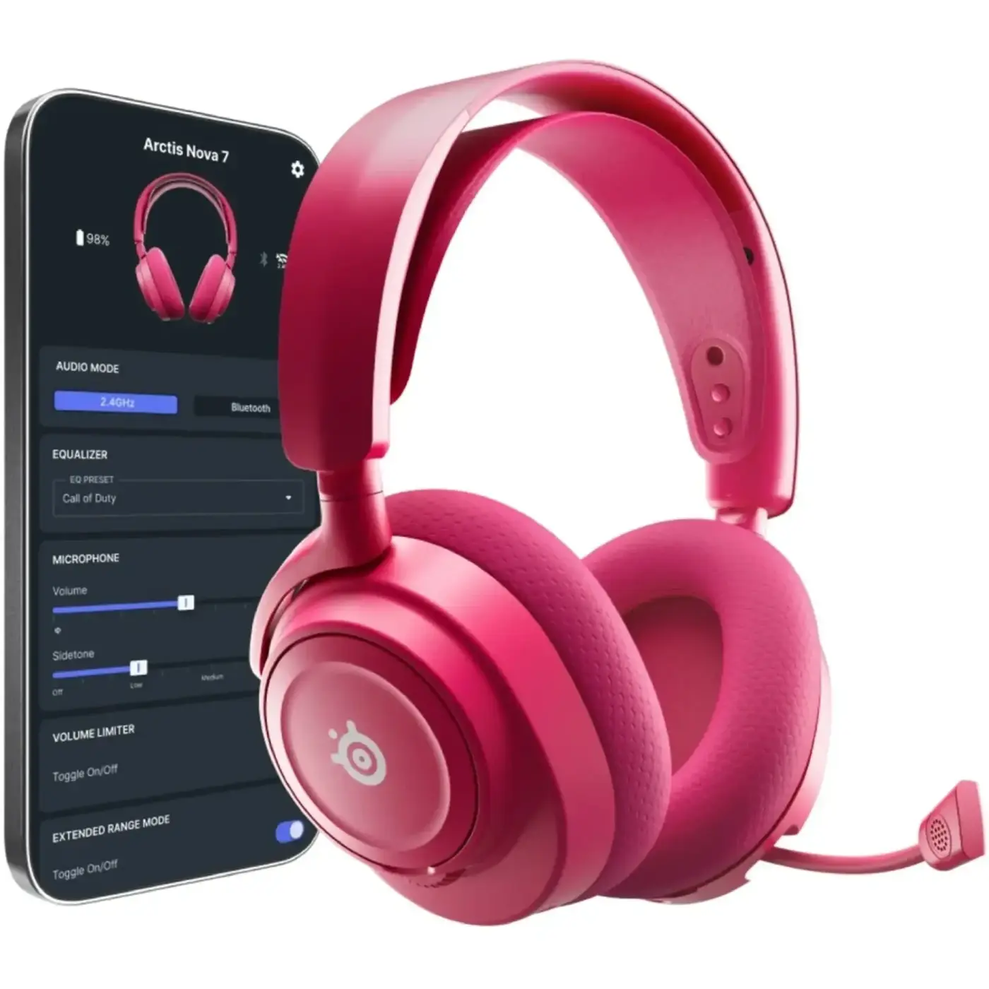 Купить Наушники SteelSeries Arctis Nova 7X Gen 2 Wireless Magenta (61760) - фото 6