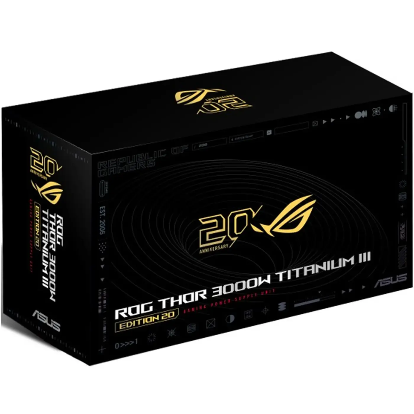 Купити Блок живлення ASUS ROG-THOR-3000T3-GAMING-20TH (90YE00VA-B0NA00) - фото 12