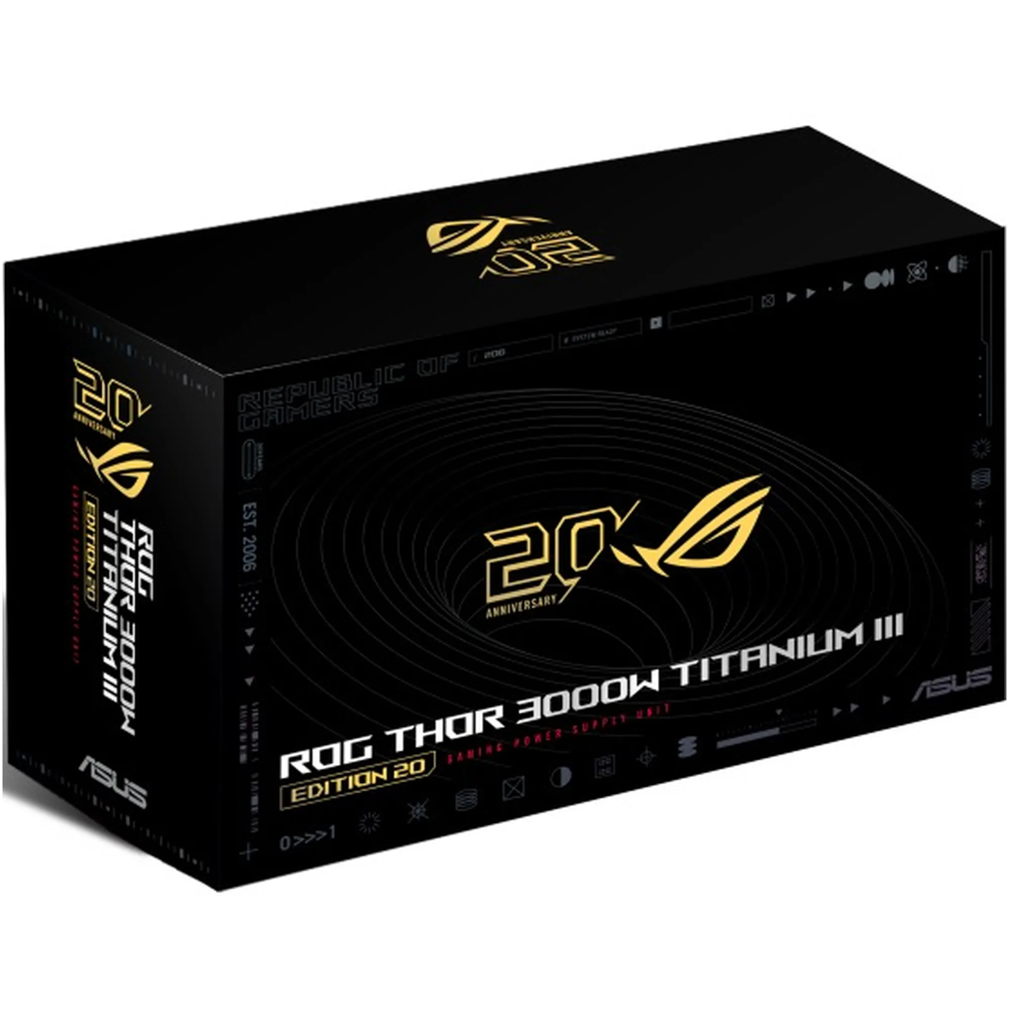 Купити Блок живлення ASUS ROG-THOR-3000T3-GAMING-20TH (90YE00VA-B0NA00) - фото 12