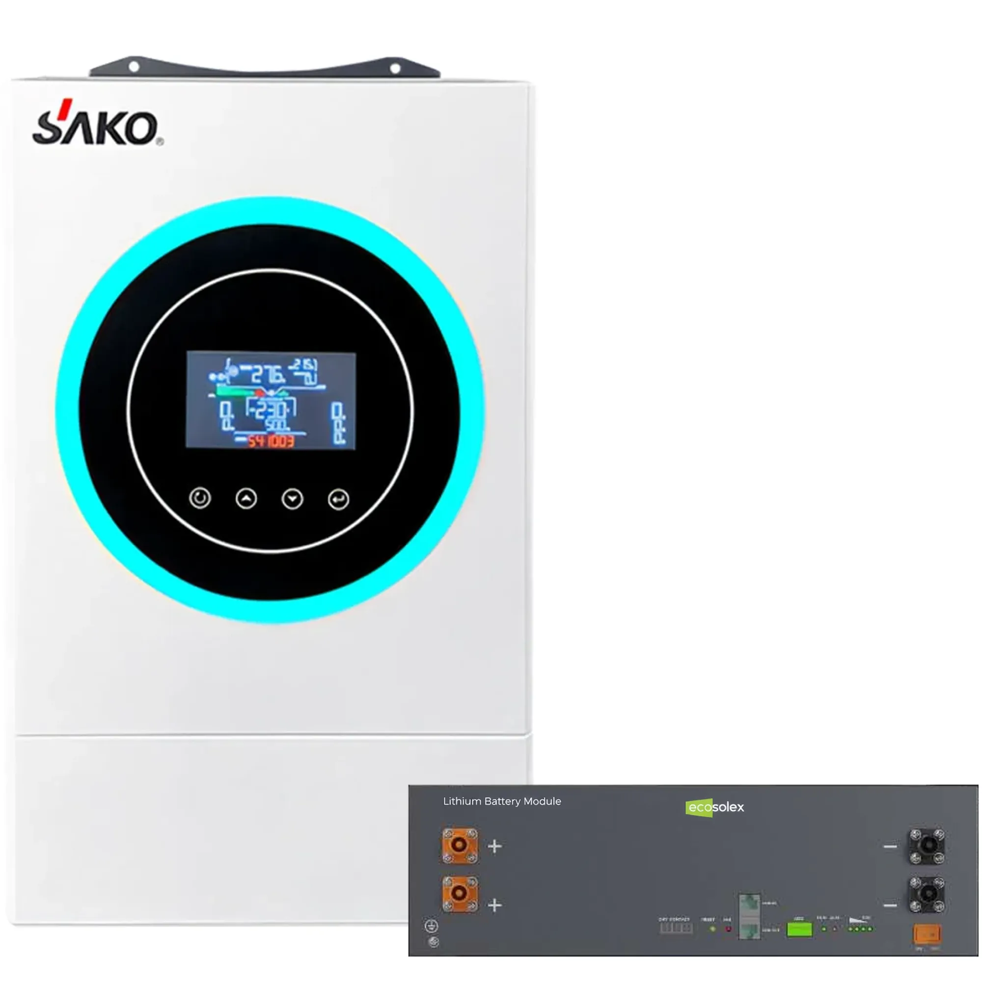Купить Система хранения энергии SAKO SV-1SN6.2К1-LEC5K1-1 5kW 5.1kWh 1BAT LiFePO4 ≥6000 циклов - фото 2