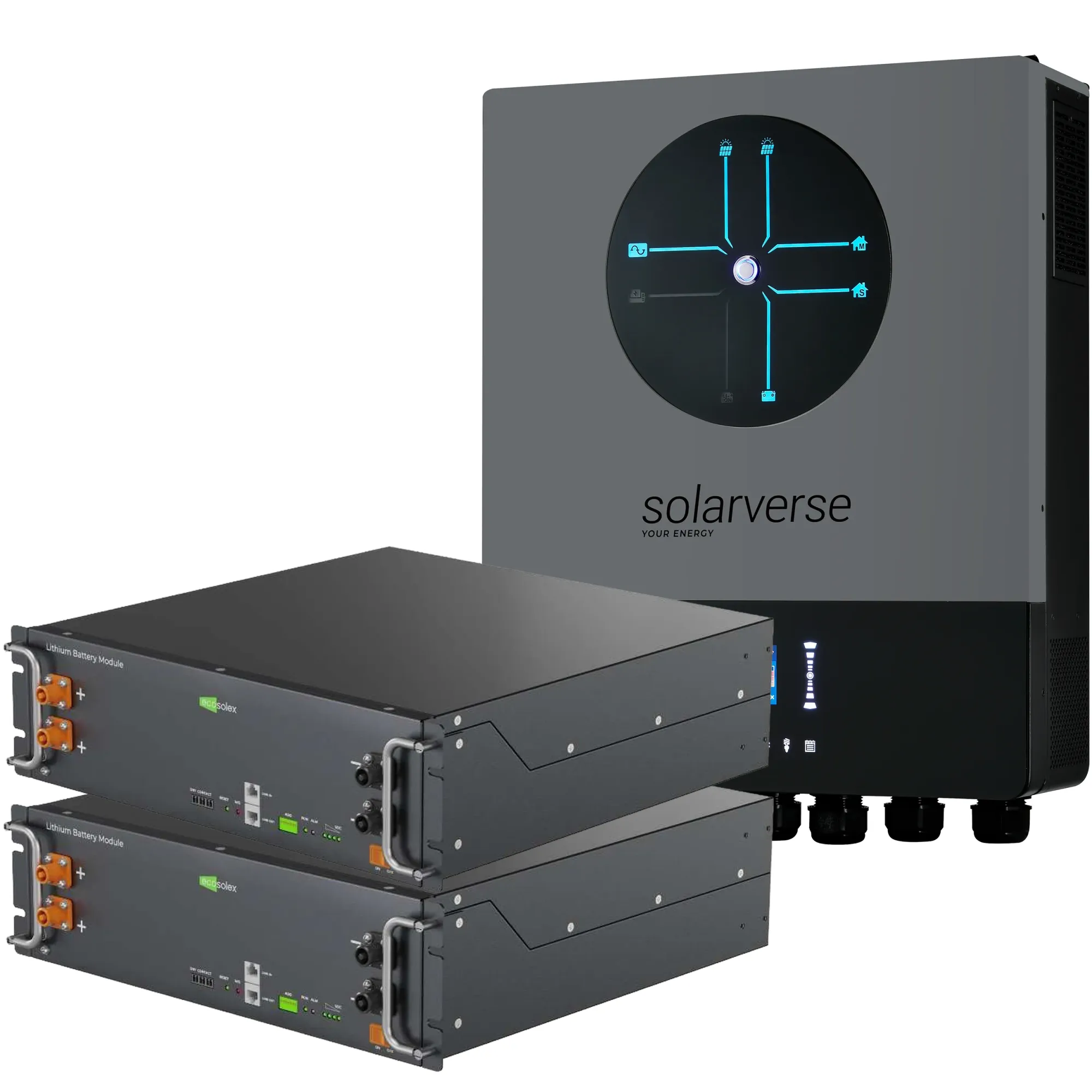 Купить Система хранения энергии Solarverse SV-1SV5K2-LEC10K1-1 5kW 10.2kWh 2BAT LiFePO4 ≥6000 циклов - фото 1