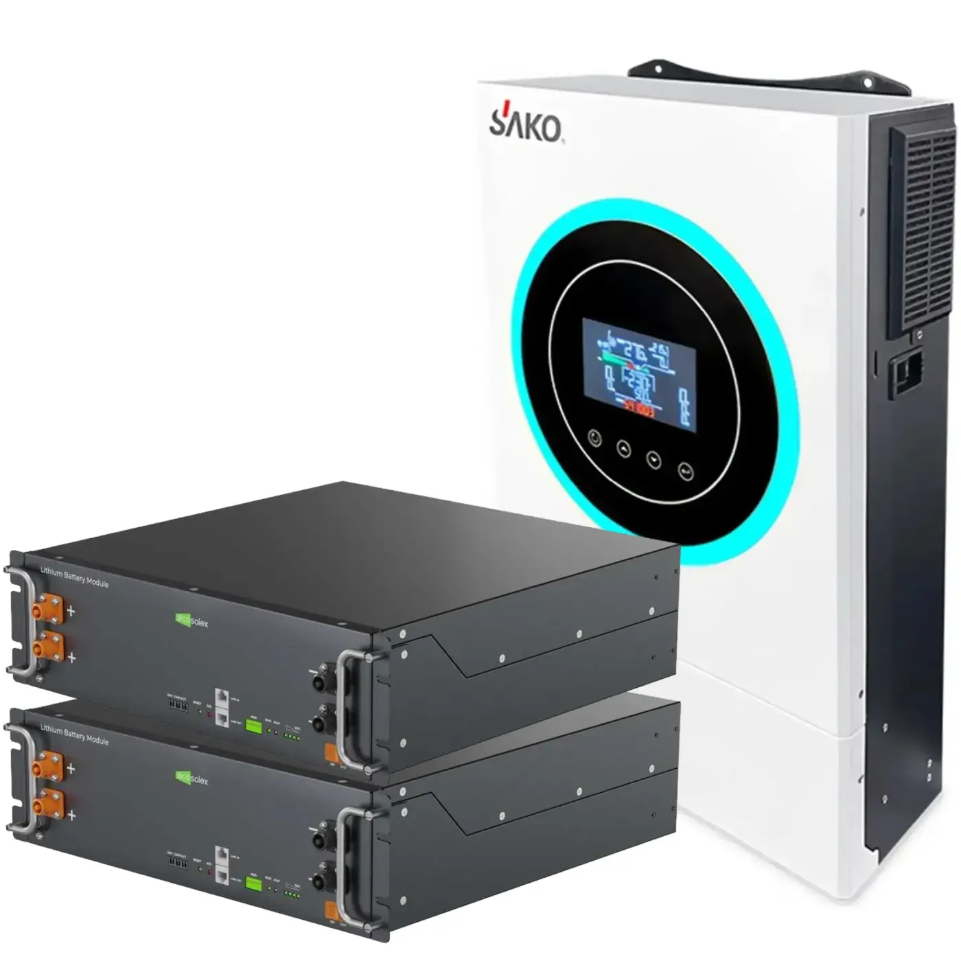 Купить Система хранения энергии SAKO SV-1SN6.2К1-LEC10K1-1 5kW 10.2kWh 2BAT LiFePO4 ≥6000 циклов - фото 1