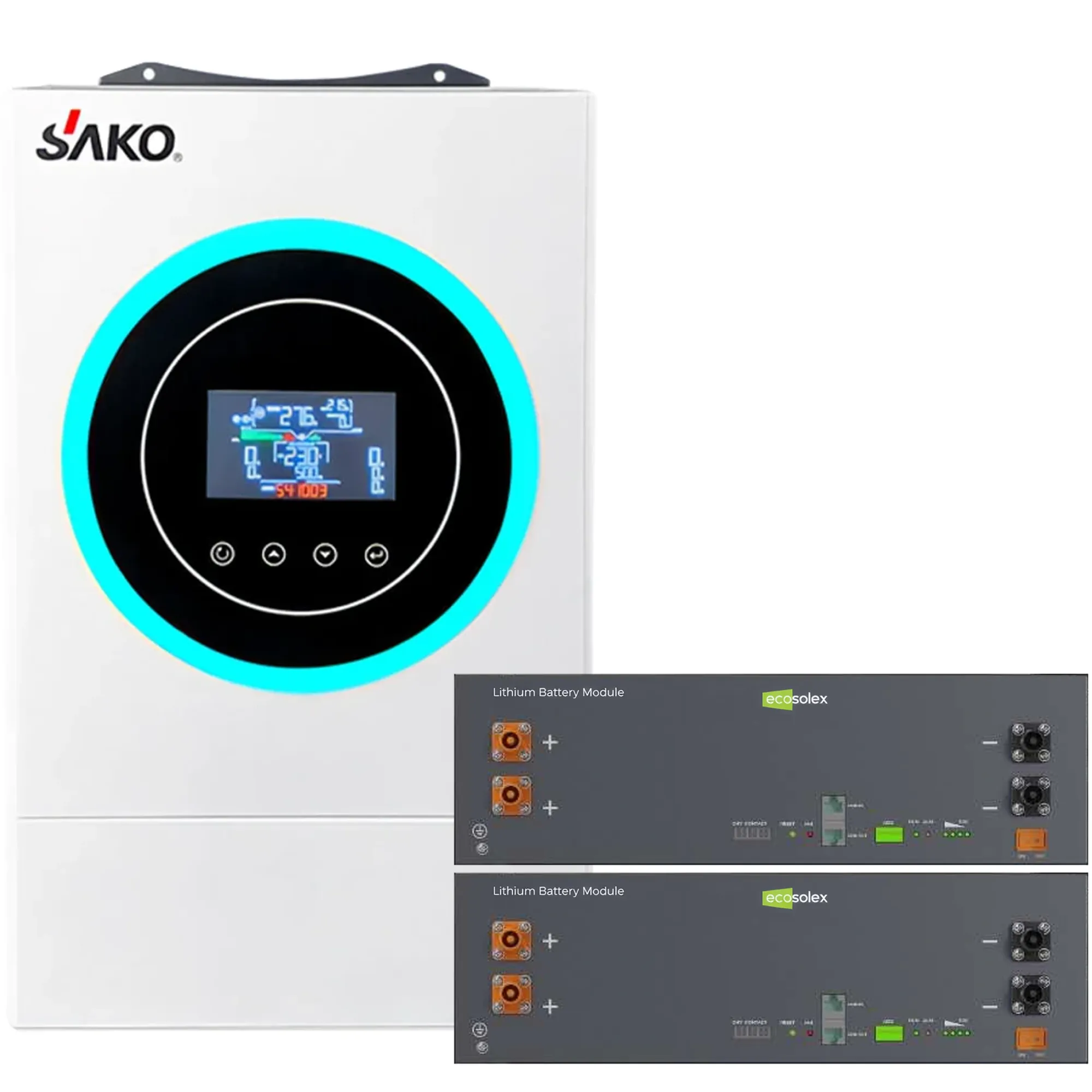 Купить Система хранения энергии SAKO SV-1SN6.2К1-LEC10K1-1 5kW 10.2kWh 2BAT LiFePO4 ≥6000 циклов - фото 2