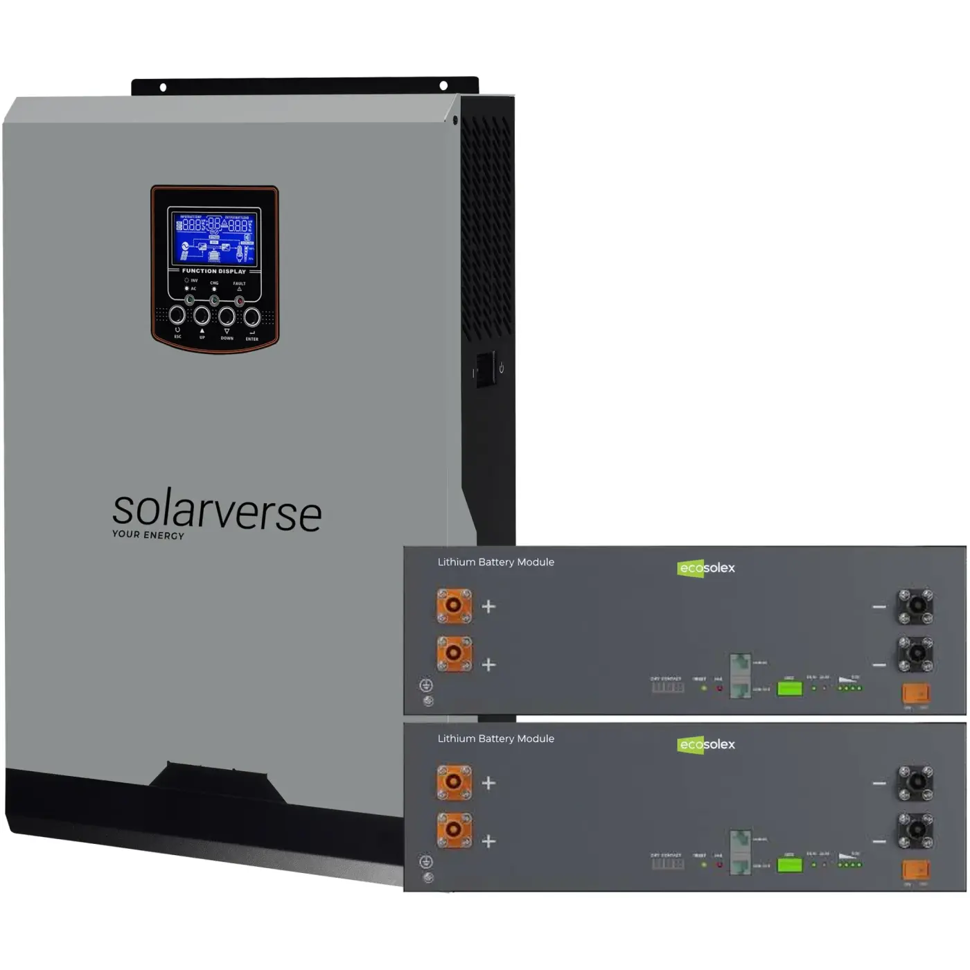 Купить Система хранения энергии Solarverse SV-1SV8K1-LEC10K1-1 8kW 10.2kWh 2BAT LiFePO4 ≥6000 циклов - фото 2