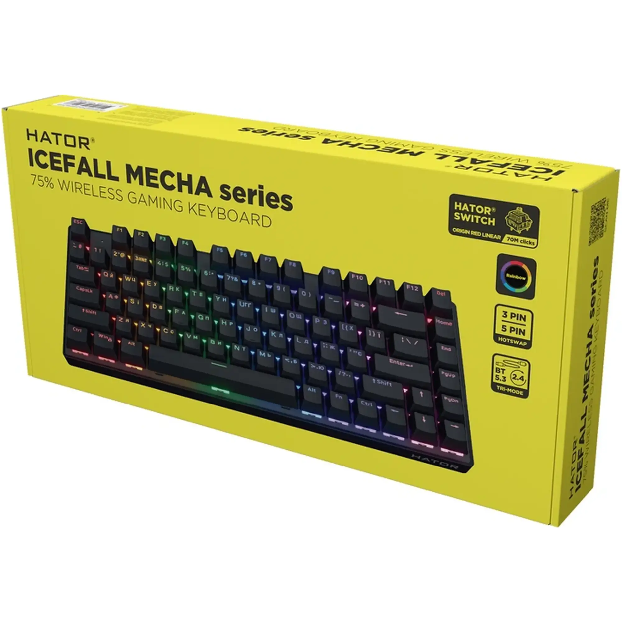 Купити Клавіатура Hator Icefall Mecha 75 wireless Rainbow black (HTK275UA) - фото 7