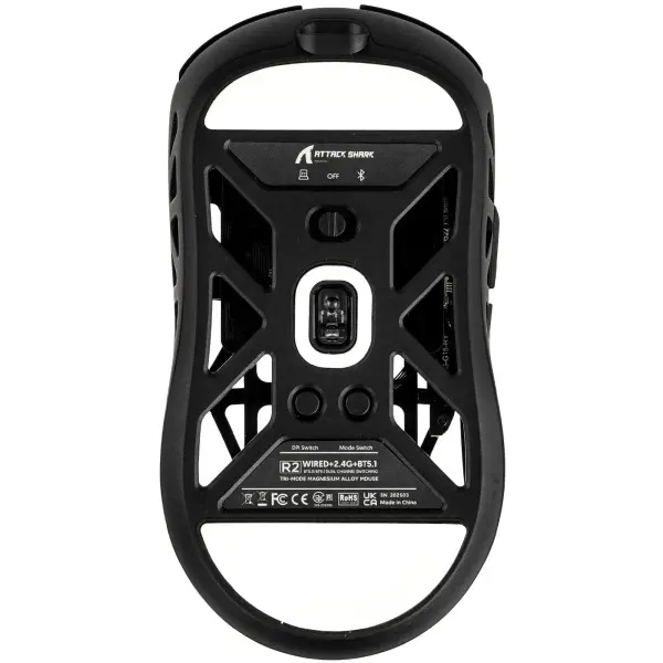 Купити Мишка Attack Shark R2 Wireless/Bluetooth (PAW3950) Black (R2B_AS) - фото 6