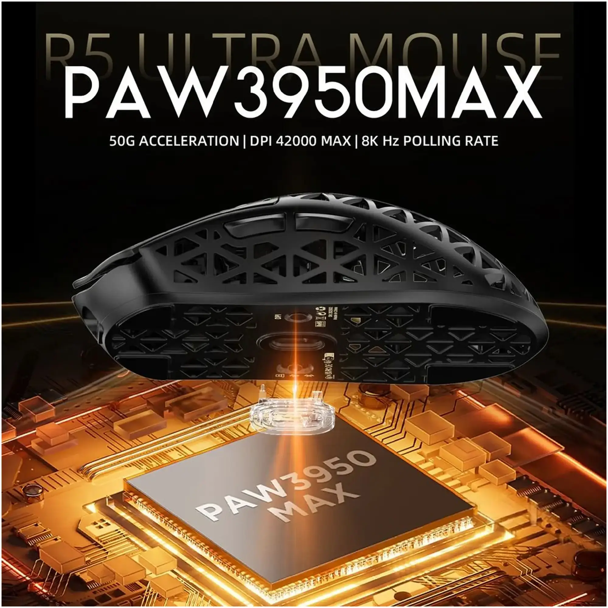 Купити Мишка Attack Shark R5 Ultra Wireless PAW3950MAX Black (R5ULTRAB_AS) - фото 3