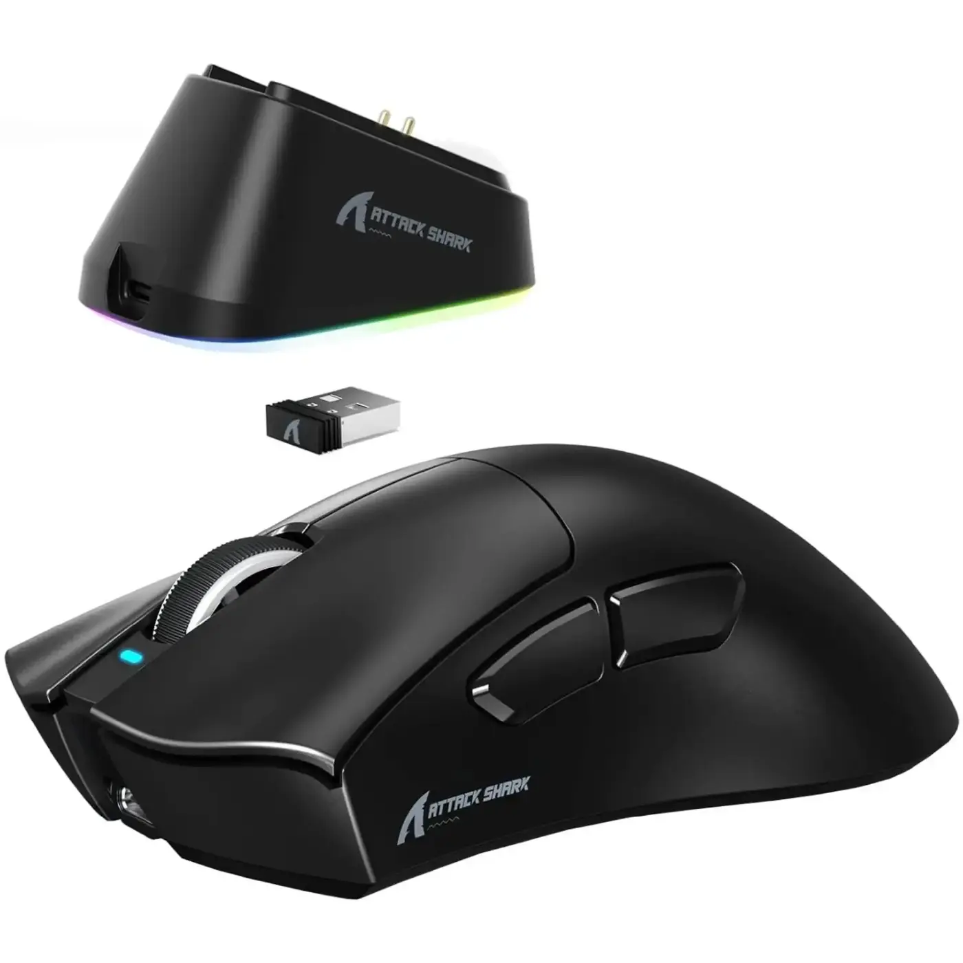 Купити Мишка Attack Shark V3Pro Ultra-Light Wireless/Bluetooth (PAW3311) Black (V3PROB_AS) - фото 3