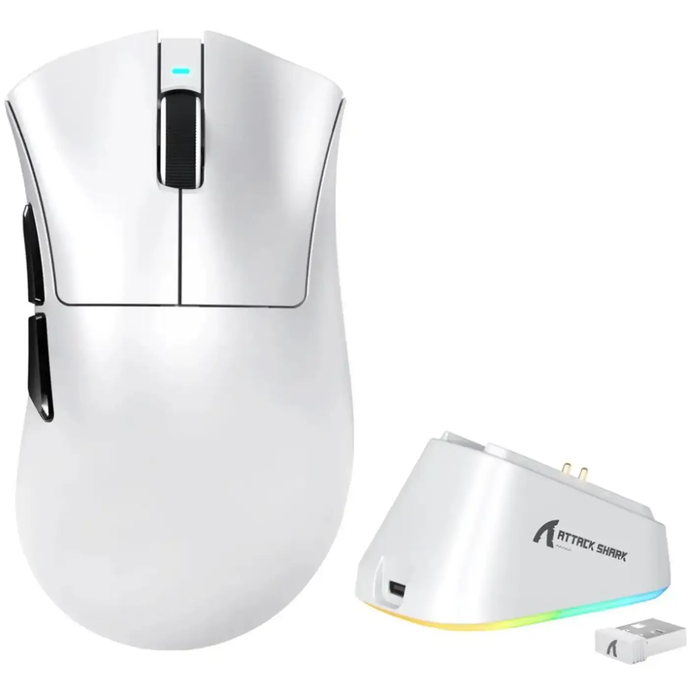 Купити Мишка Attack Shark V3Pro Ultra-Light Wireless/Bluetooth (PAW3311) White (V3PROW_AS) - фото 2