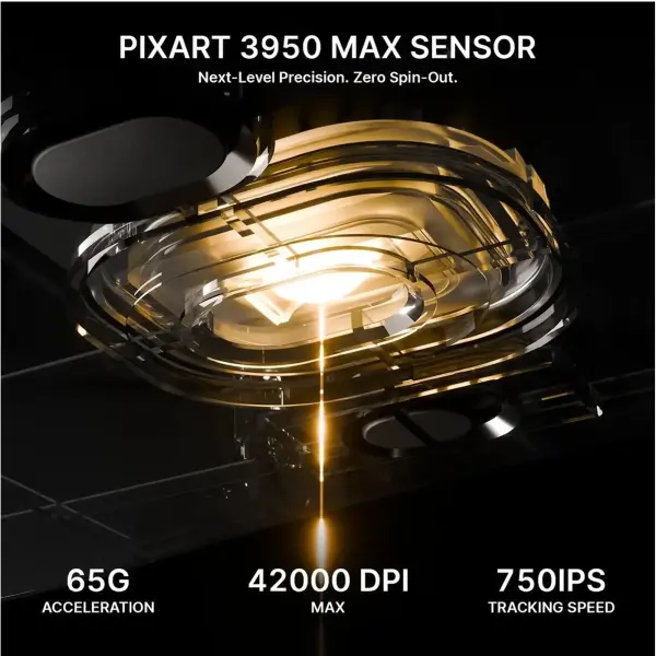 Купити Мишка Attack Shark V8 Ultra-Light Wireless/Bluetooth (PAW3950MAX) Black (V8B_AS) - фото 3