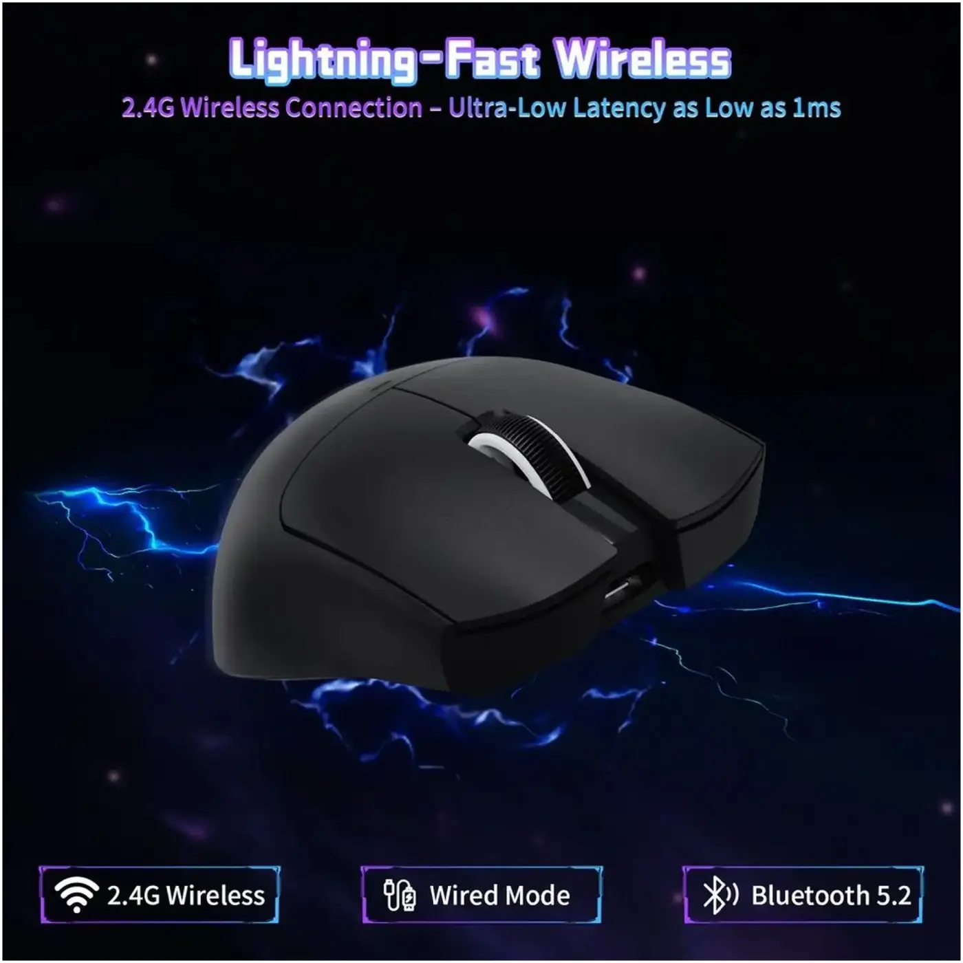 Купити Мишка Attack Shark X11SE Wireless//Bluetooth (PAW3311) Black (X11SEB_AS) - фото 3