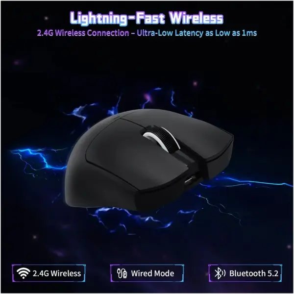 Купити Мишка Attack Shark X11SE Wireless//Bluetooth (PAW3311) Black (X11SEB_AS) - фото 3