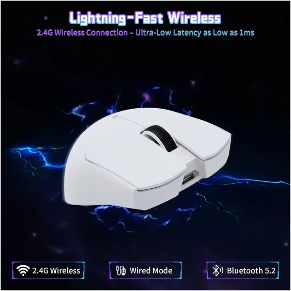 Купити Мишка Attack Shark X11SE Wireless/Bluetooth (PAW3311) White (X11SEW_AS) - фото 3