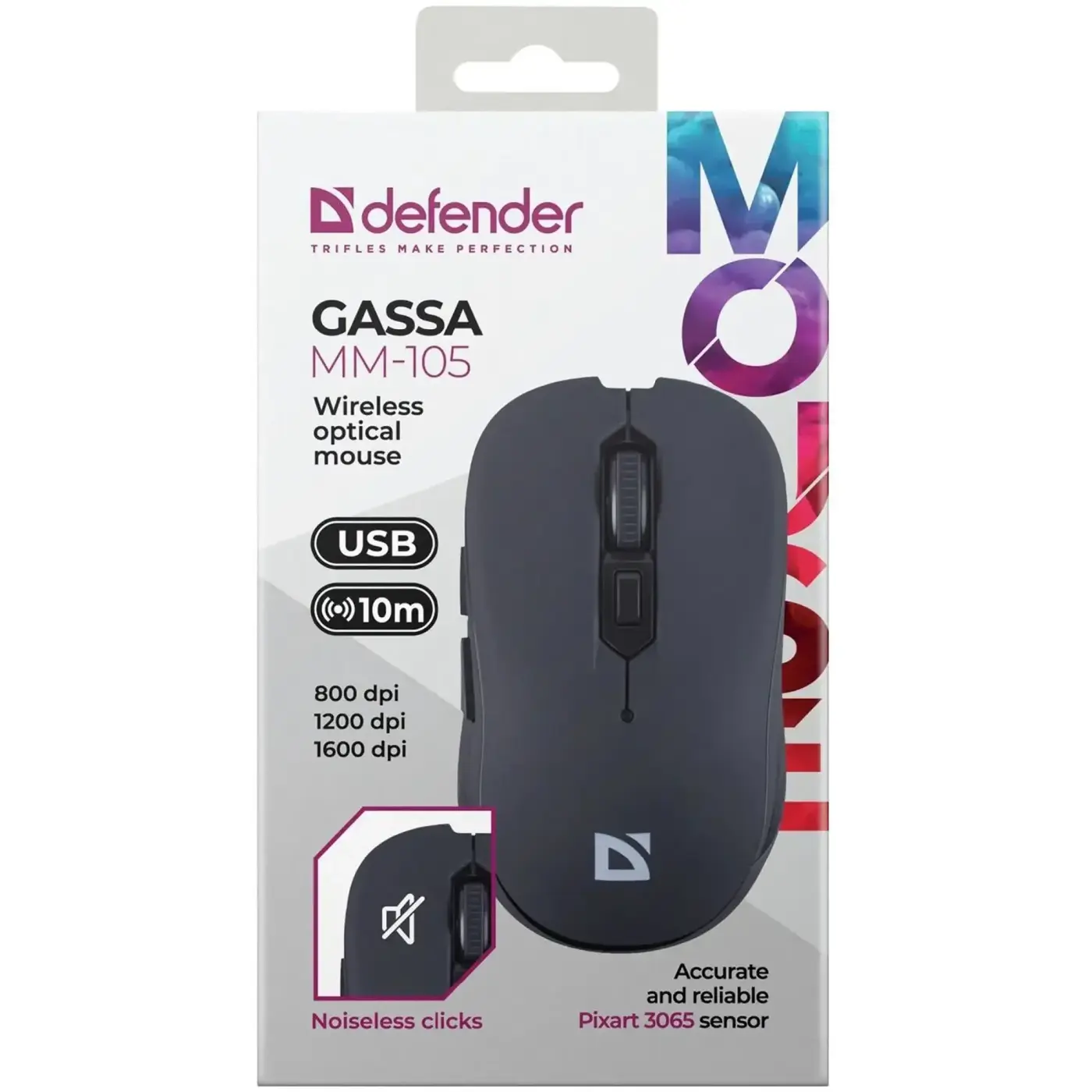 Купити Мишка Defender Gassa MM-105 Wireless Black (52105) - фото 5