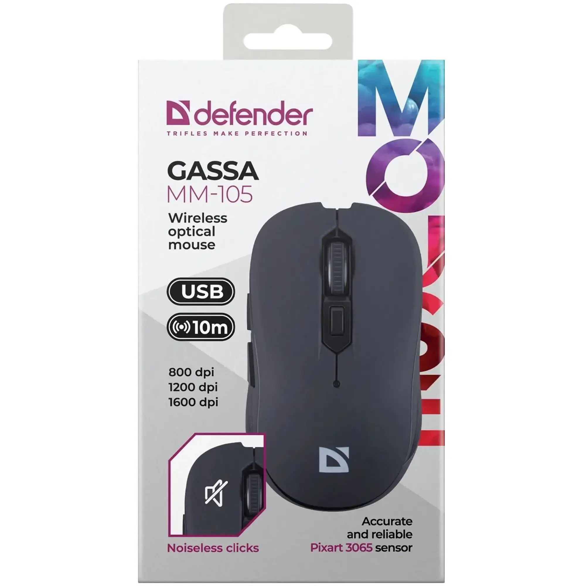 Купити Мишка Defender Gassa MM-105 Wireless Black (52105) - фото 5