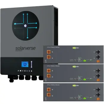 Купити Система зберігання енергії Solarverse SV-1SV8K1-LEC15K1-1 8kW 15.4kWh 3BAT LiFePO4 ≥6000 циклов - фото 1