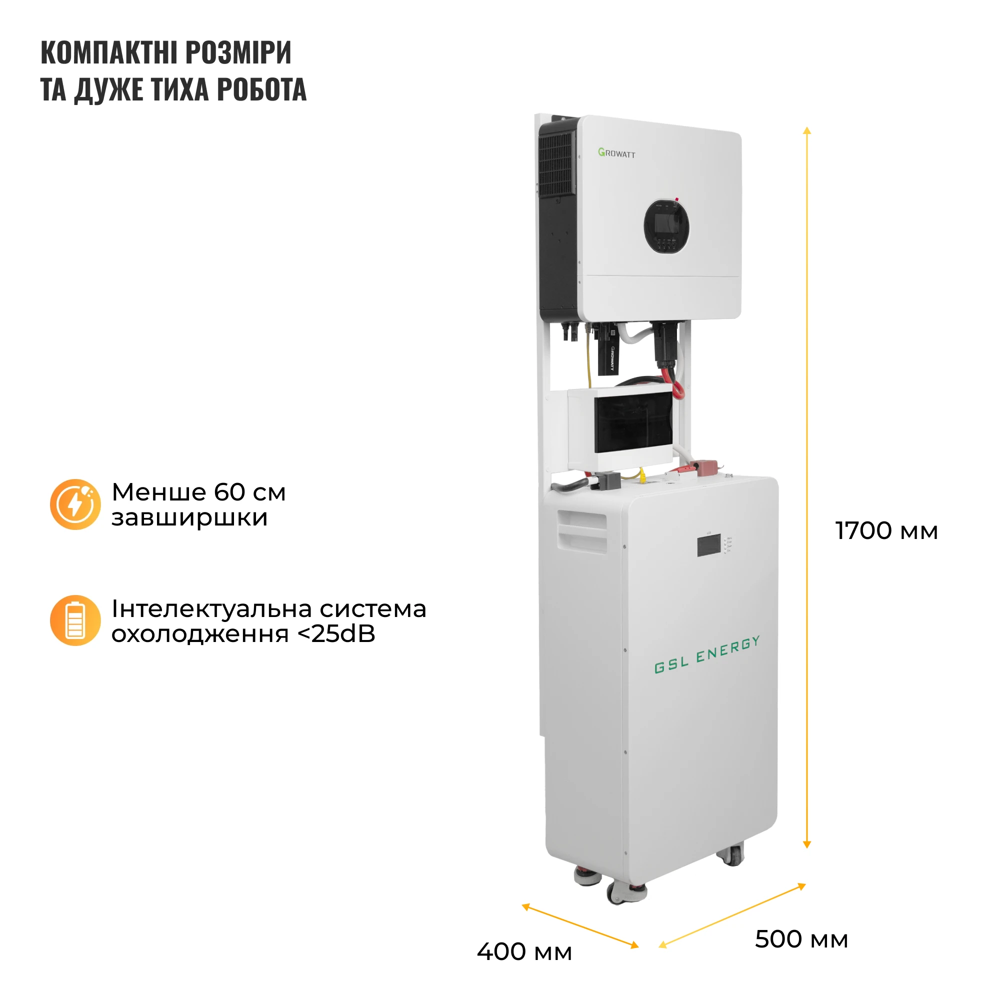 Купить Система хранения энергии Growatt SVS-1GR6K1-LGS16K1-1 6kW 16.1kWh 1BAT LiFePO4 ≥6500 циклов - фото 3