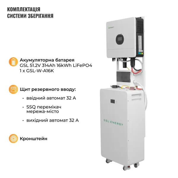 Купить Система хранения энергии Growatt SVS-1GR6K1-LGS16K1-1 6kW 16.1kWh 1BAT LiFePO4 ≥6500 циклов - фото 6