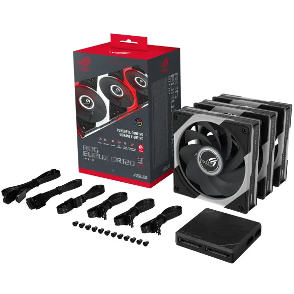 Купити Вентилятор ASUS ROG GR120 REVERSE ARGB BLACK 3IN1 (90DA00K0-B09020) - фото 20