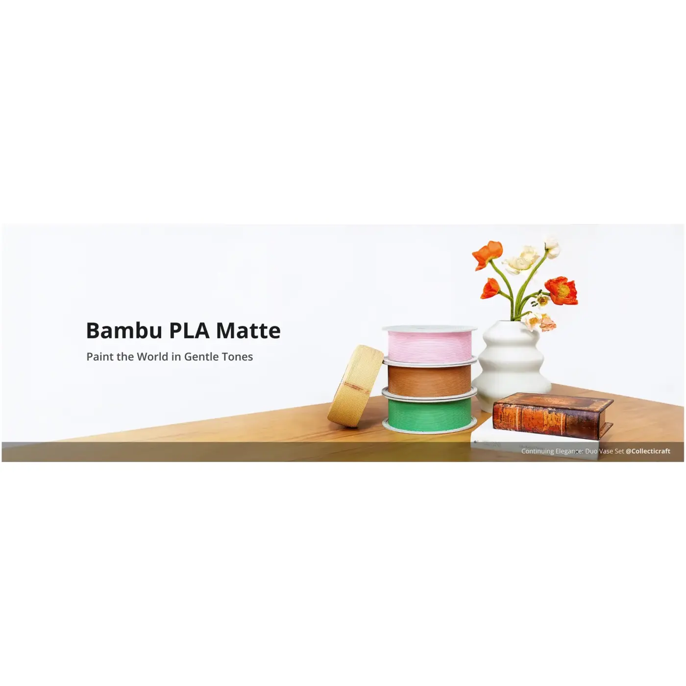 Купити PLA Matte Filament (пластик) для 3D принтера Bambu Lab 1кг, 1.75мм, лате-браун (A01-N1-1.75-1000-SPL) - фото 3