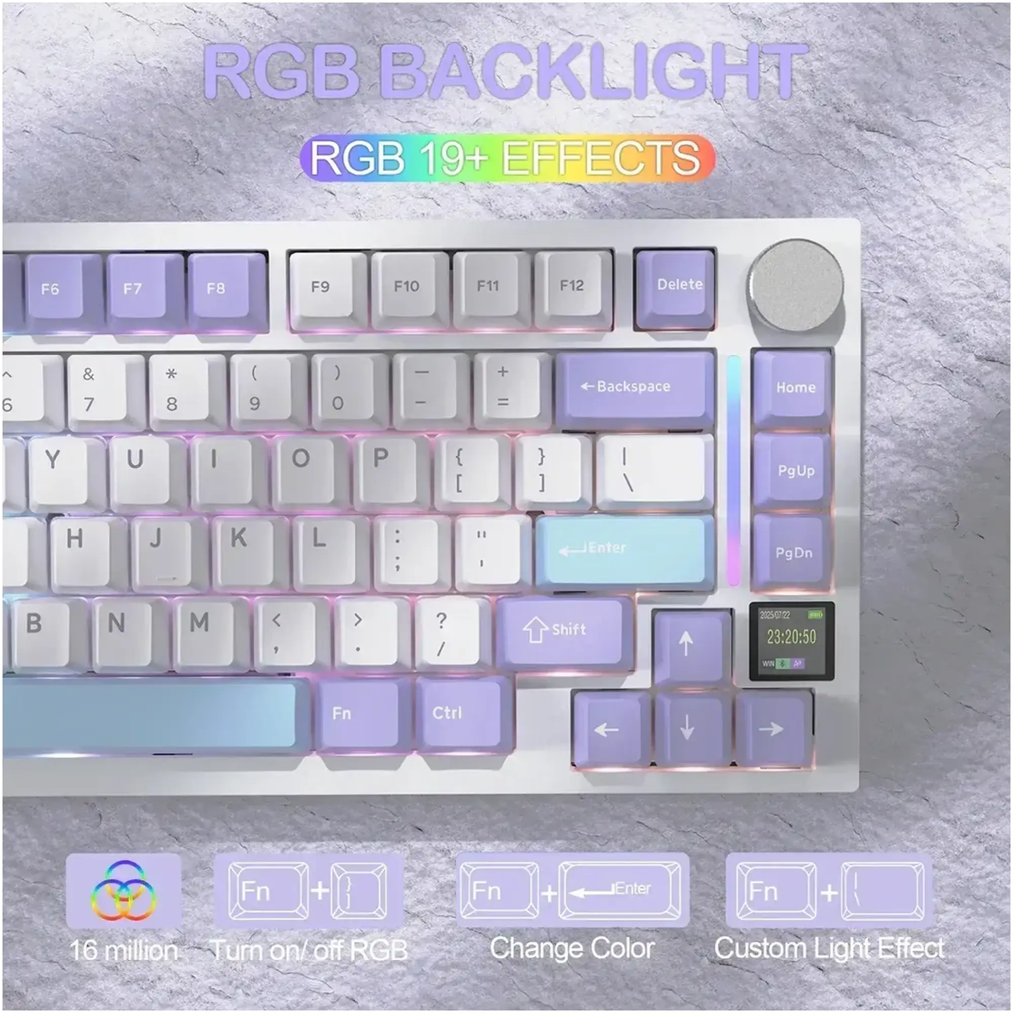 Купити Клавіатура Attack Shark X820 Ultra RGB Wireless Gift Axis White (X820ULTRAGA_AS) - фото 2
