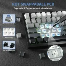 Купити Клавіатура Attack Shark X820 Ultra RGB Wireless Shark Axis Moonlight (X820ULTRASA_AS) - фото 2