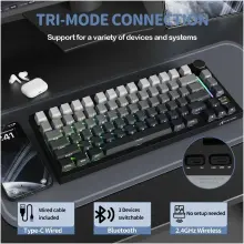 Купити Клавіатура Attack Shark X820 Ultra RGB Wireless Shark Axis Moonlight (X820ULTRASA_AS) - фото 4