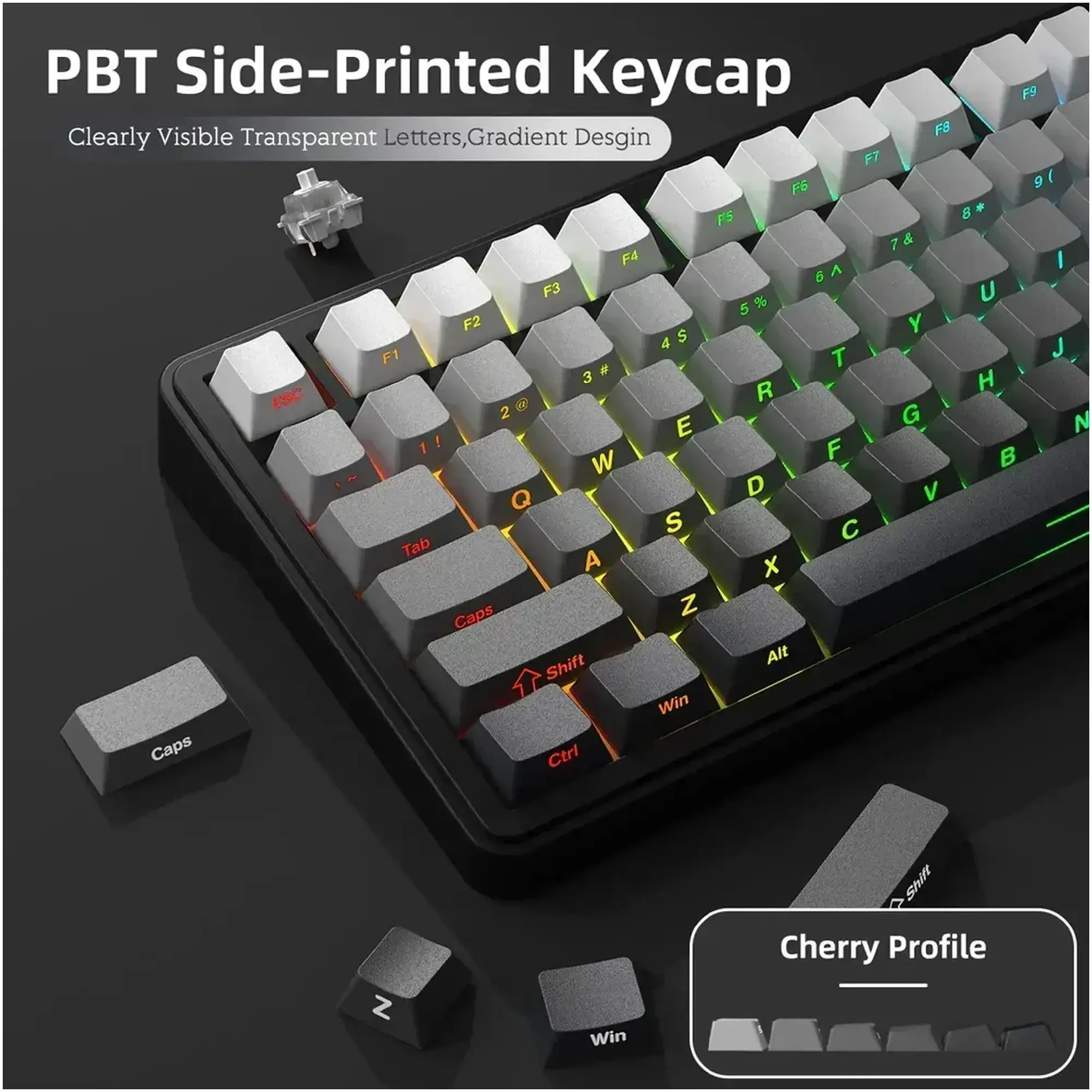 Купити Клавіатура Attack Shark X85 RGB Wireless White Jade Switch Moonlit Night (X85MN_AS) - фото 3