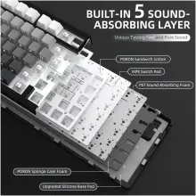 Купити Клавіатура Attack Shark X85 RGB Wireless White Jade Switch Moonlit Night (X85MN_AS) - фото 7