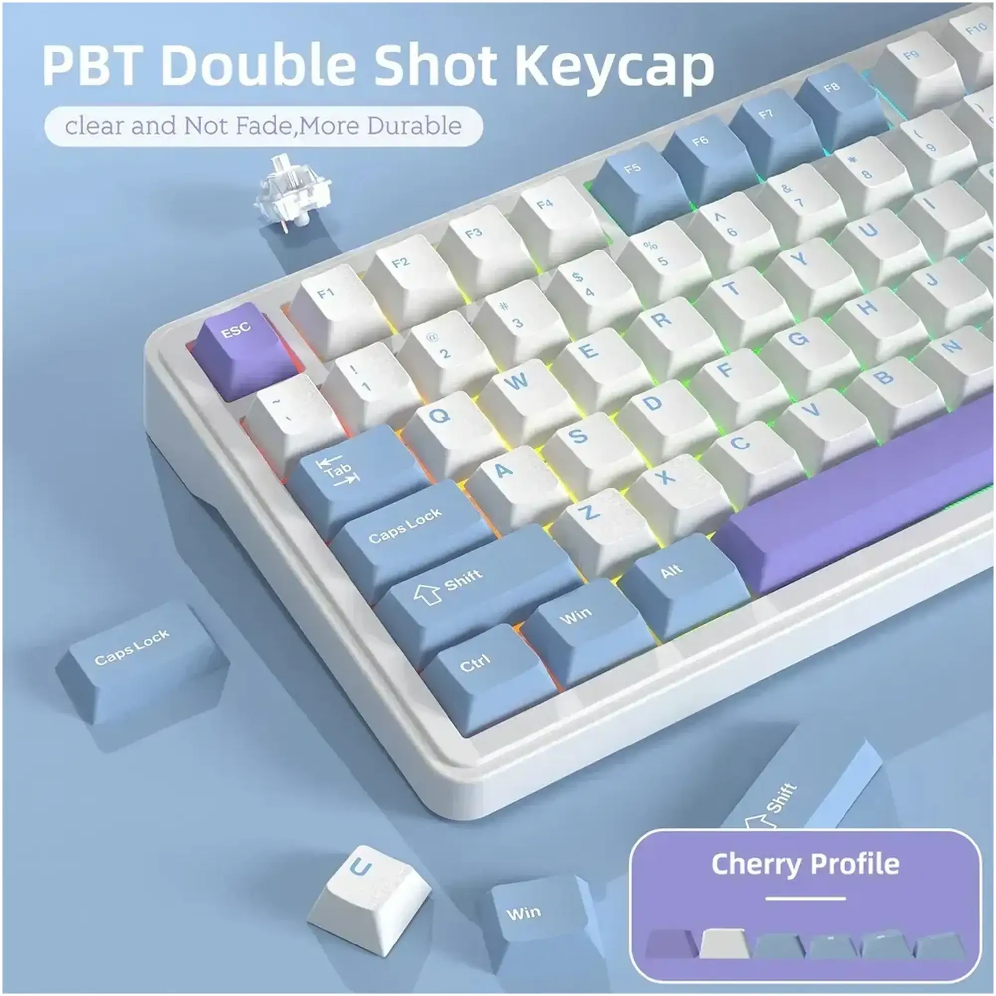Купити Клавіатура Attack Shark X85 RGB Wireless White Jade Switch Starlight White (X85SW_AS) - фото 3