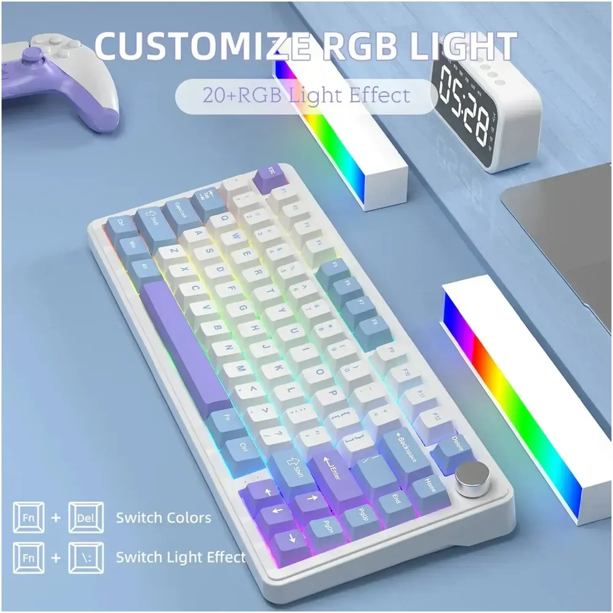 Купити Клавіатура Attack Shark X85 RGB Wireless White Jade Switch Starlight White (X85SW_AS) - фото 6